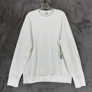 Swet Tailor Sweatshirt Mens XXL Pullover White Stretch Raglan EUC